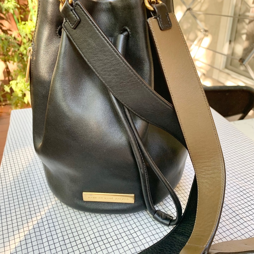 Marc by Marc Jacobs Black Leather Bucket Purse